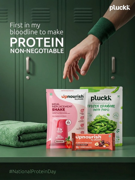 A high-contrast, professional product shot featuring a workout-themed locker background and three core protein supplement products.